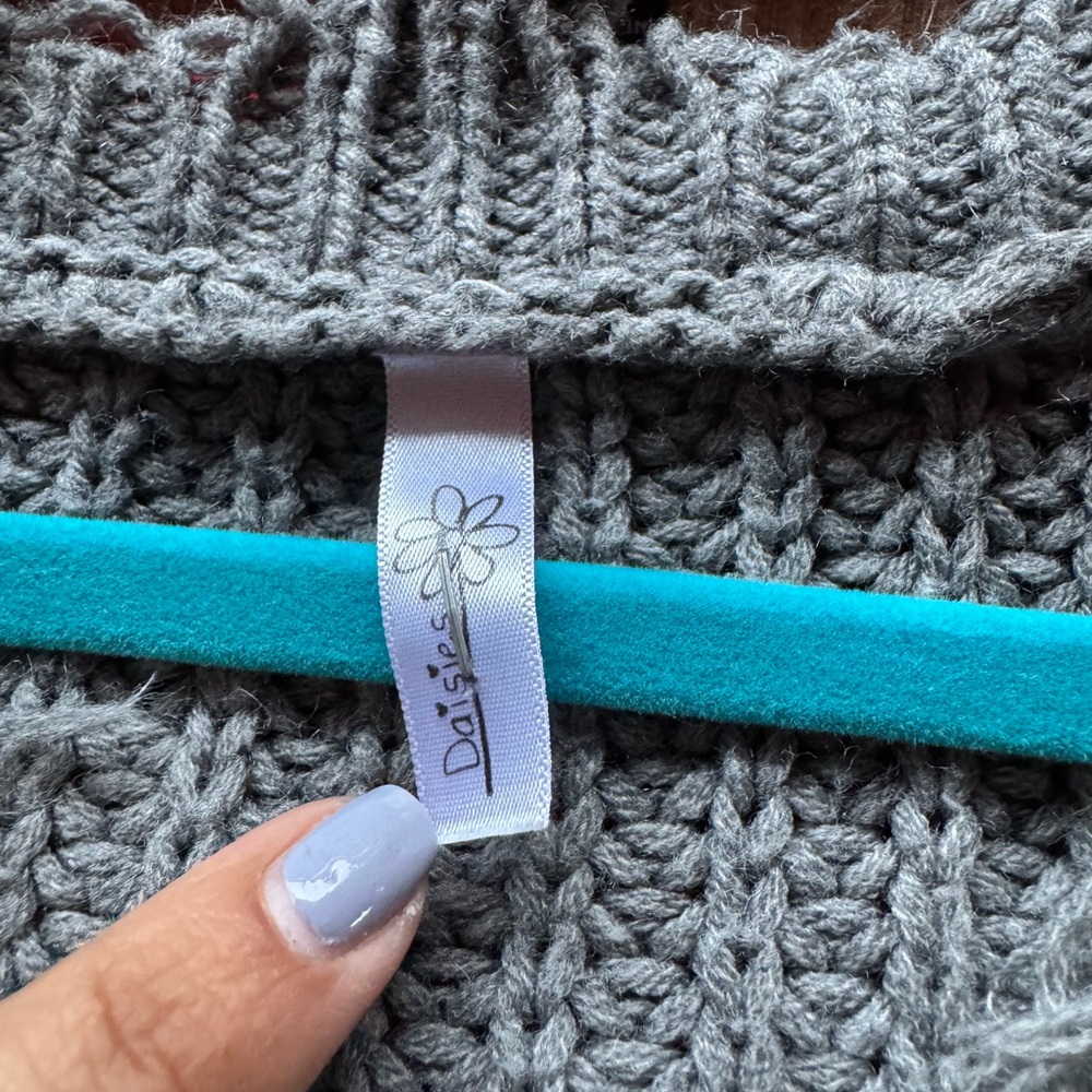 Distressed Gray Sweater - Picture 3 of 4